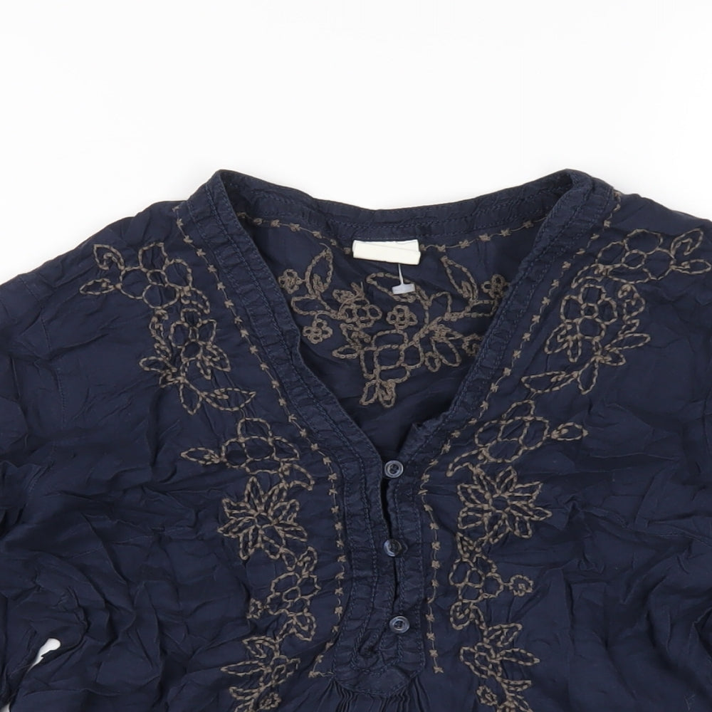 Womens UK Size 6 H&M Blue Basic T-Shirt