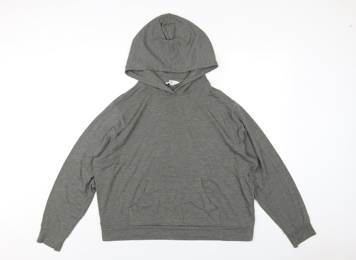 Womens UK Size L Marks and Spencer Green Pullover Hoodie