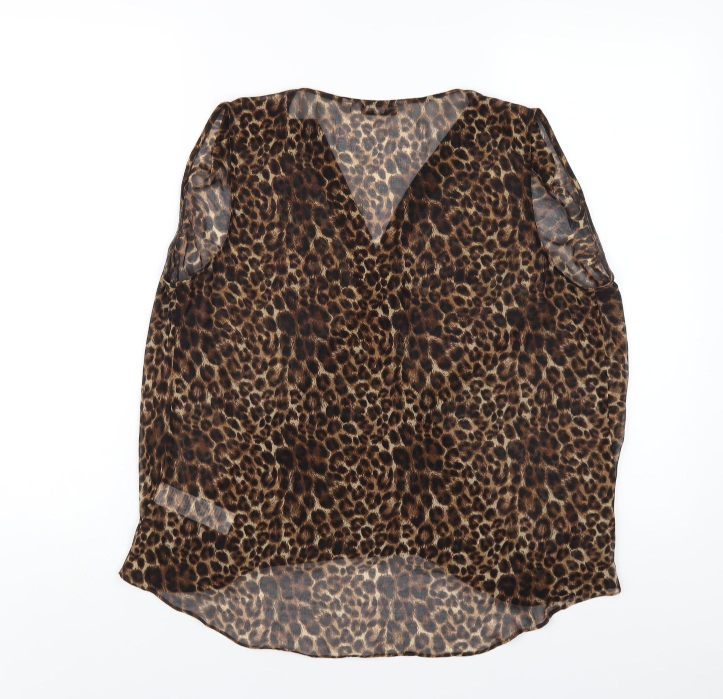 Womens UK Size 14 New Look Brown Basic Blouse
