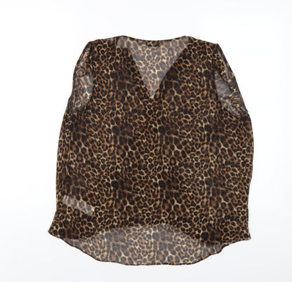 Womens UK Size 14 New Look Brown Basic Blouse