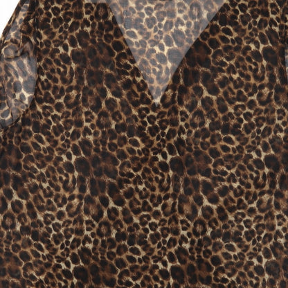 Womens UK Size 14 New Look Brown Basic Blouse