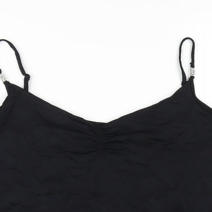 NEXT Womens Black Polyamide Camisole T-Shirt Size 18 V-Neck