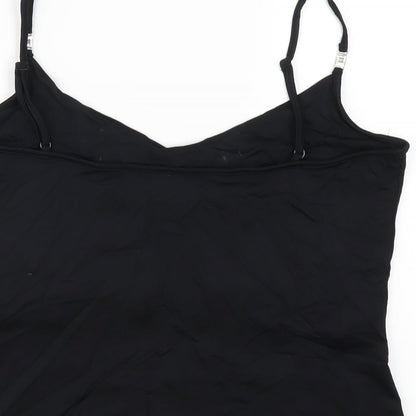 NEXT Womens Black Polyamide Camisole T-Shirt Size 18 V-Neck