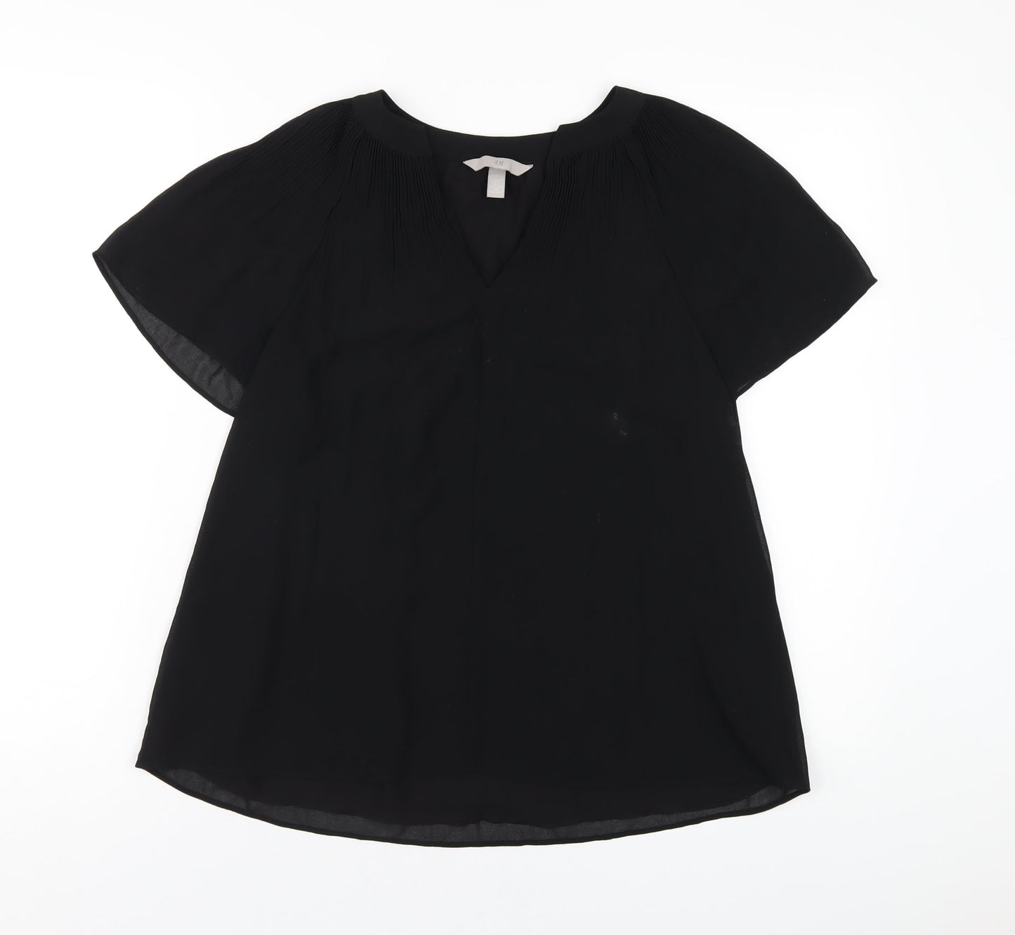 Womens UK Size S H&M Black Basic T-Shirt