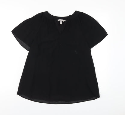 Womens UK Size S H&M Black Basic T-Shirt