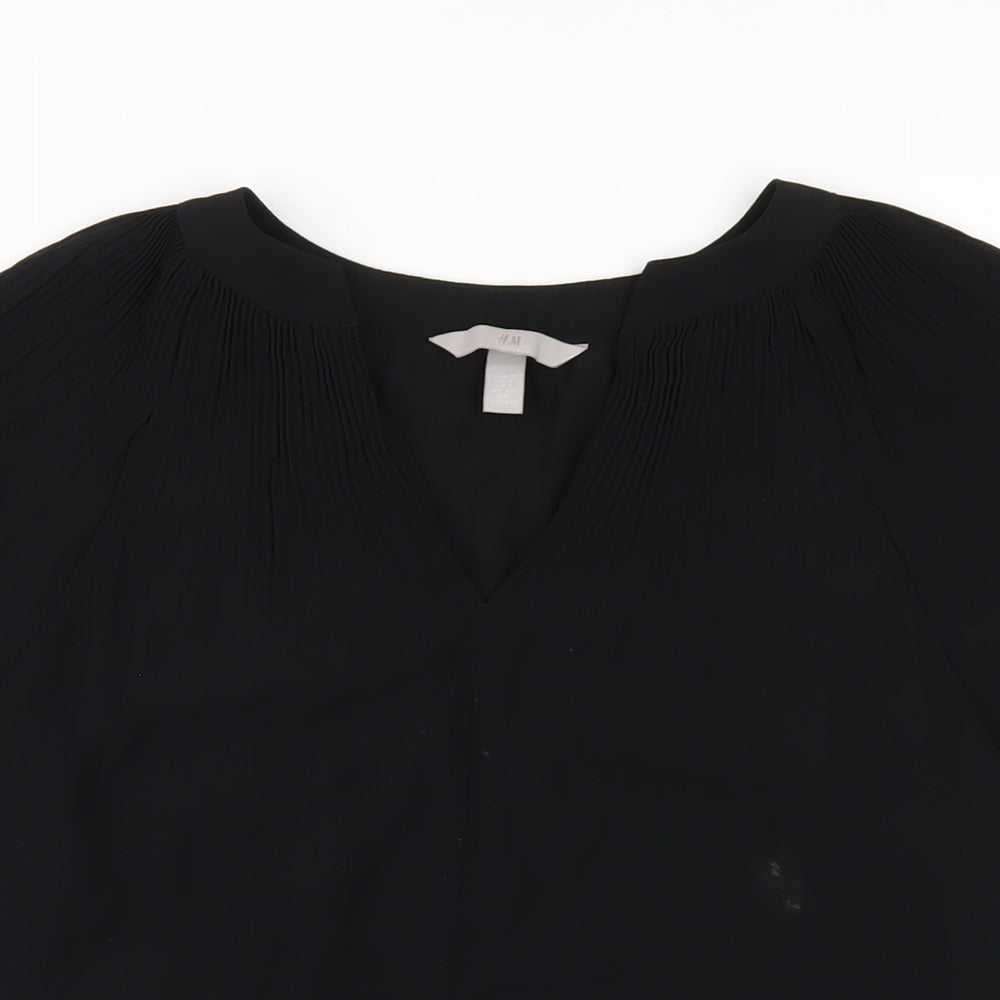 Womens UK Size S H&M Black Basic T-Shirt