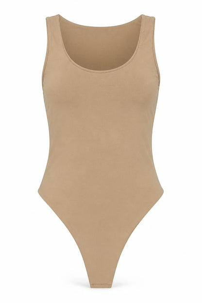Womens UK Size 10 Boohoo One-Piece Beige Bodysuit