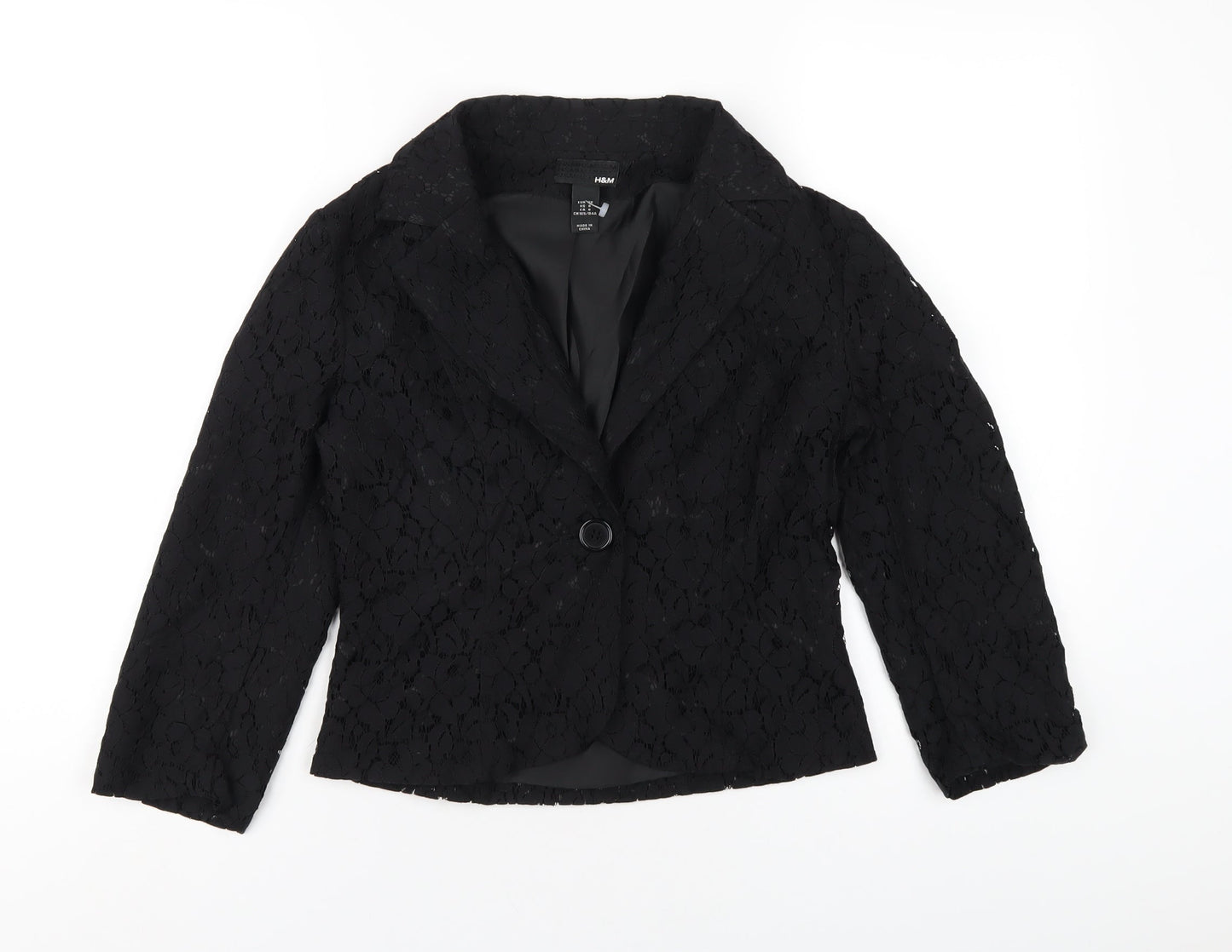 Womens UK Size 8 H&M Black Jacket