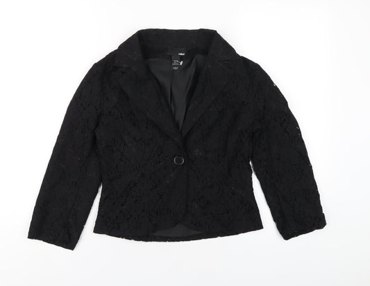 Womens UK Size 8 H&M Black Jacket