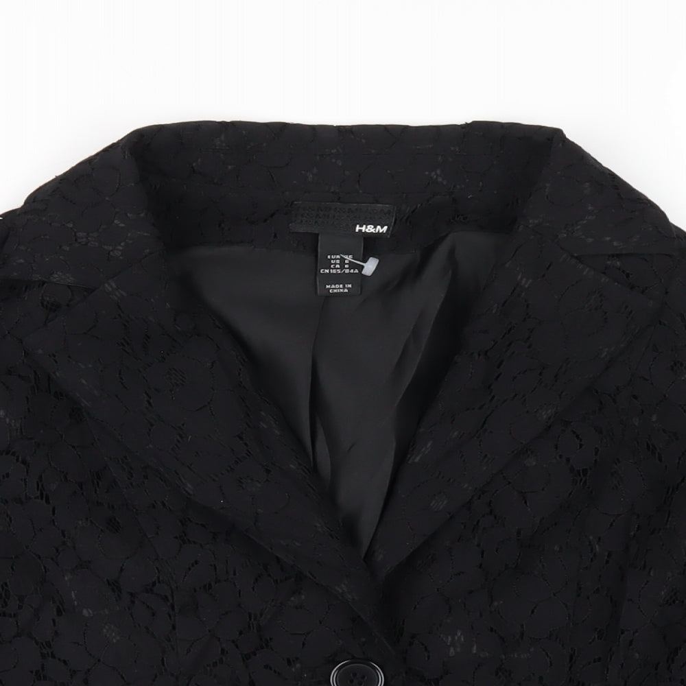 Womens UK Size 8 H&M Black Jacket