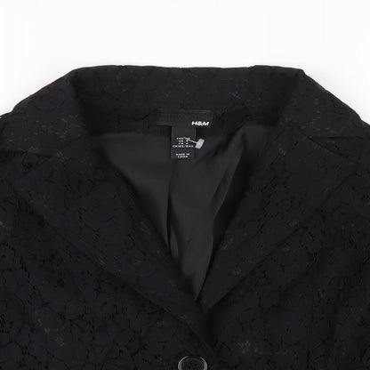 Womens UK Size 8 H&M Black Jacket