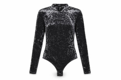 H&M Womens Grey Polyester Bodysuit One-Piece Size S Snap