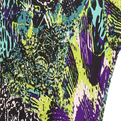 Wallis Womens Multicoloured Geometric Polyester A-Line Size 12 Round Neck Pullover