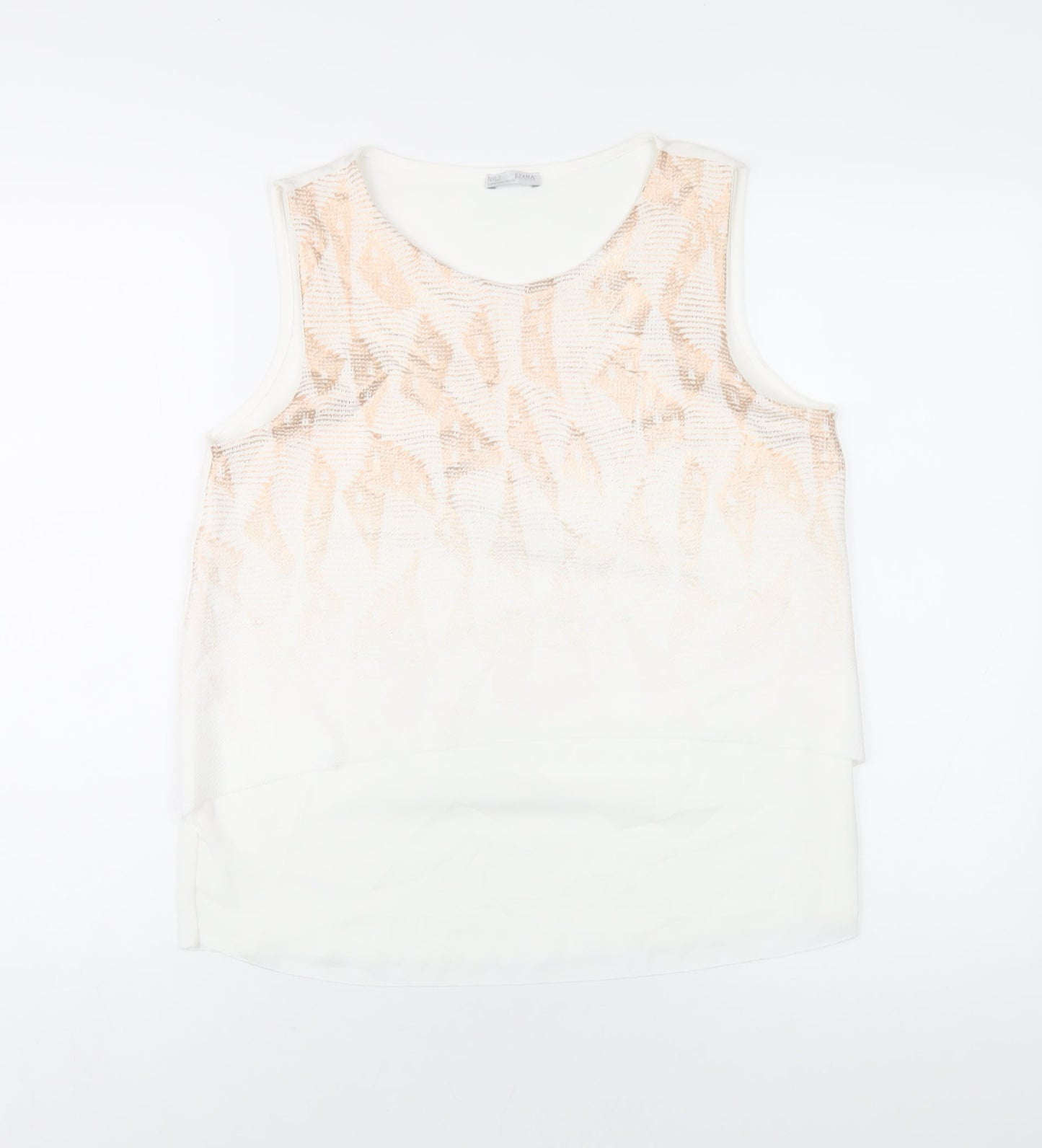 Womens UK Size M Zara White Basic Tank