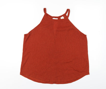 Womens UK Size 10 River Island Orange Basic T-Shirt