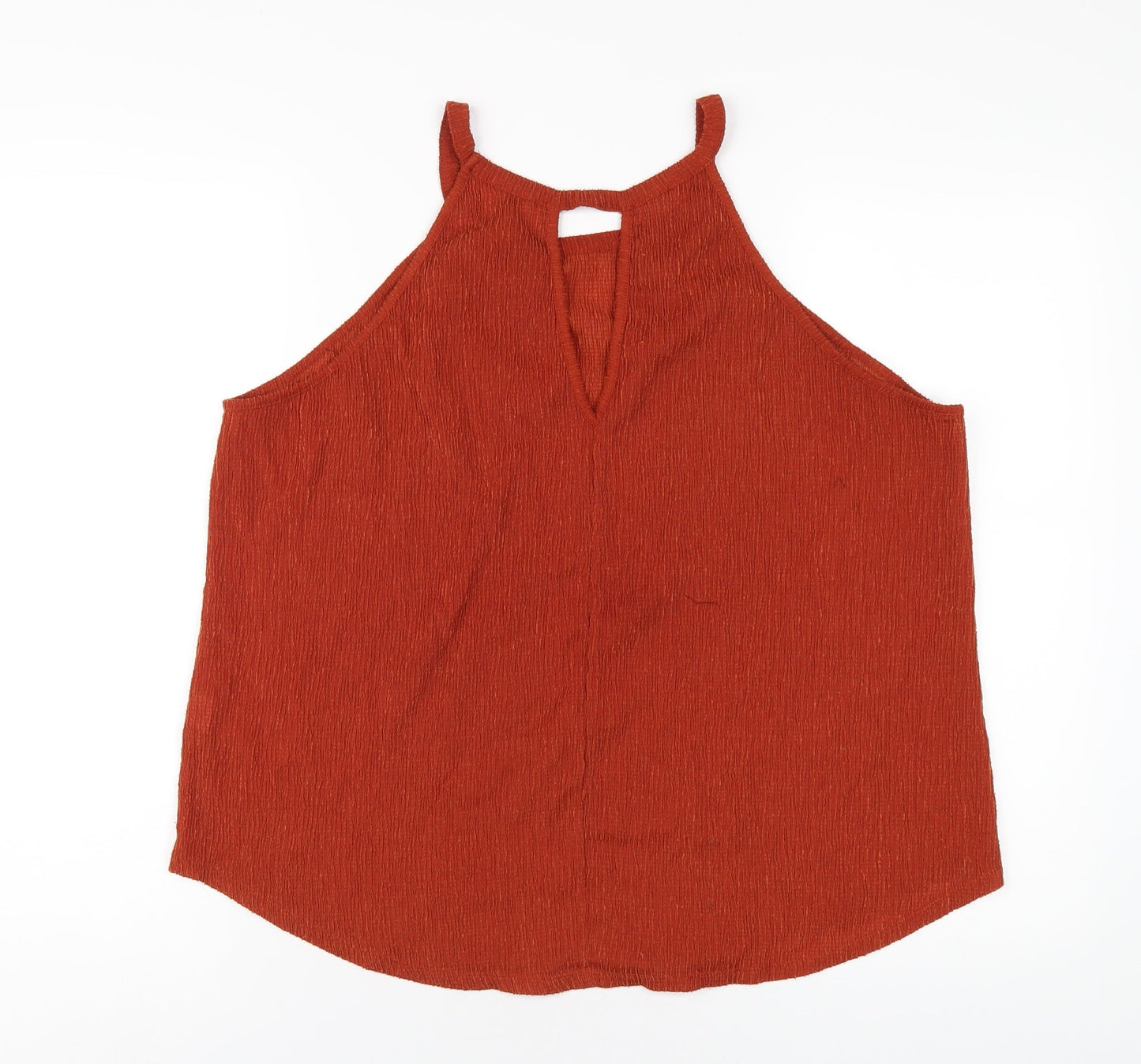 Womens UK Size 10 River Island Orange Basic T-Shirt