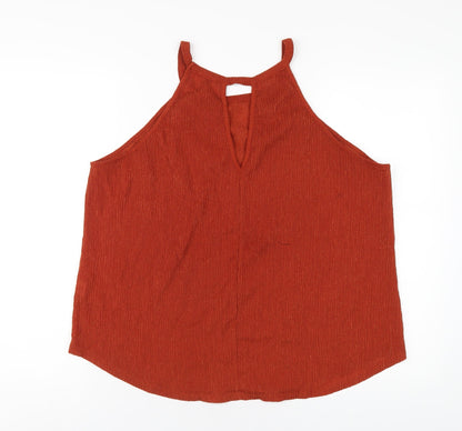 Womens UK Size 10 River Island Orange Basic T-Shirt