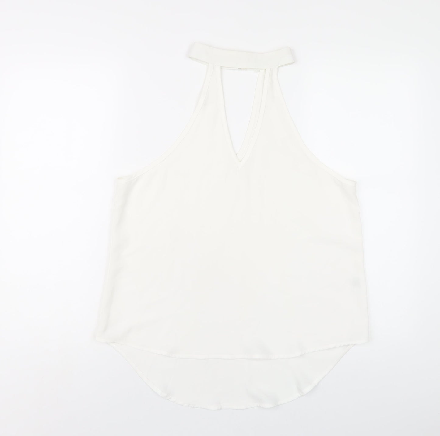 Womens UK Size M Love & Other Things White Basic T-Shirt