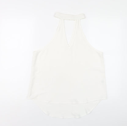 Womens UK Size M Love & Other Things White Basic T-Shirt