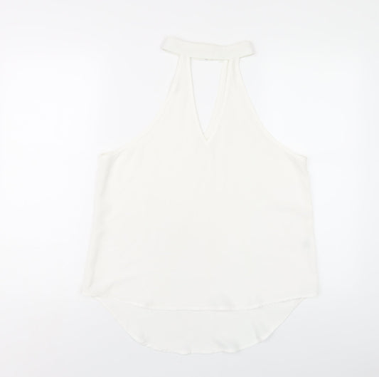 Womens UK Size M Love & Other Things White Basic T-Shirt