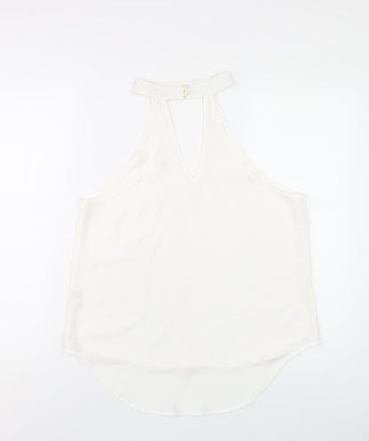 Womens UK Size M Love & Other Things White Basic T-Shirt