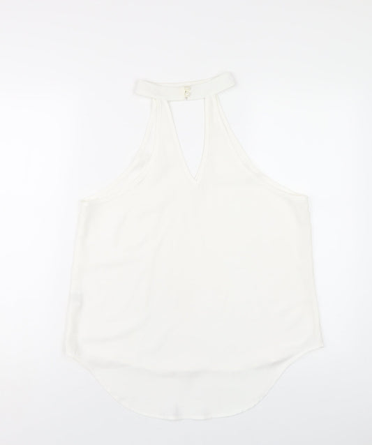 Womens UK Size M Love & Other Things White Basic T-Shirt