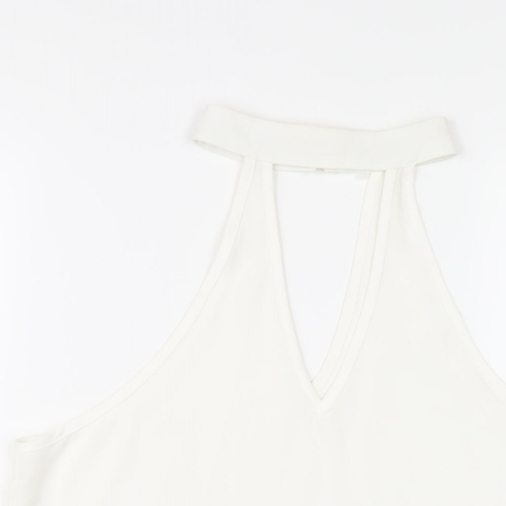Womens UK Size M Love & Other Things White Basic T-Shirt