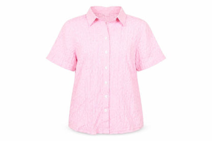 Womens UK Size 10 Damart Pink Basic Button-Up