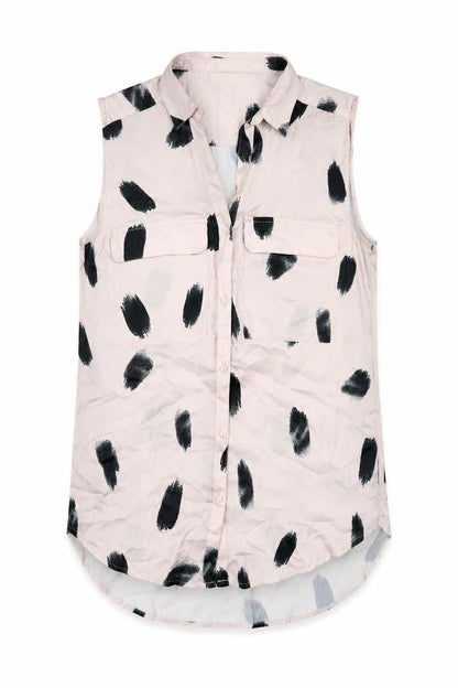 Womens UK Size 12 H&M Pink Basic Button-Up