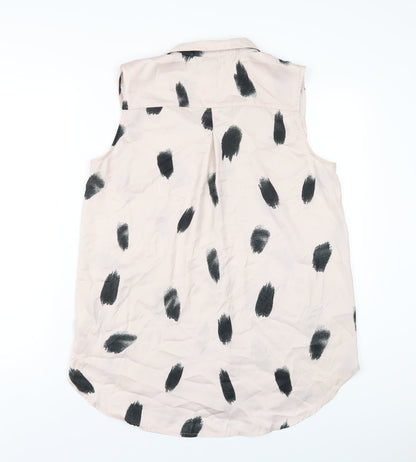 Womens UK Size 12 H&M Pink Basic Button-Up