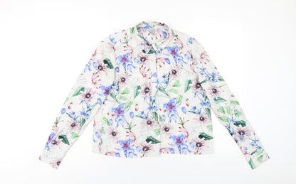 Womens UK Size 6 H&M Multicoloured Basic Button-Up