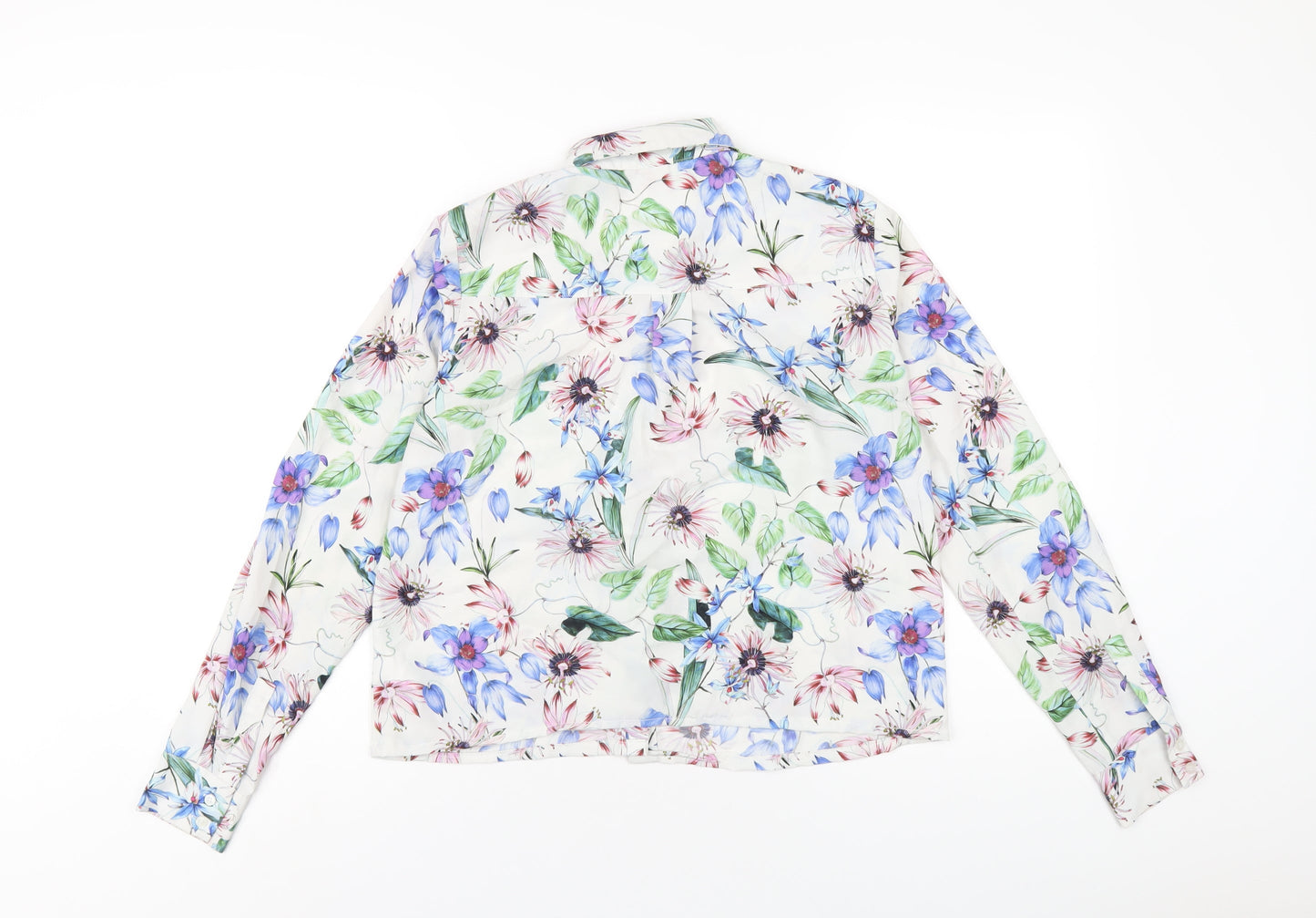 Womens UK Size 6 H&M Multicoloured Basic Button-Up