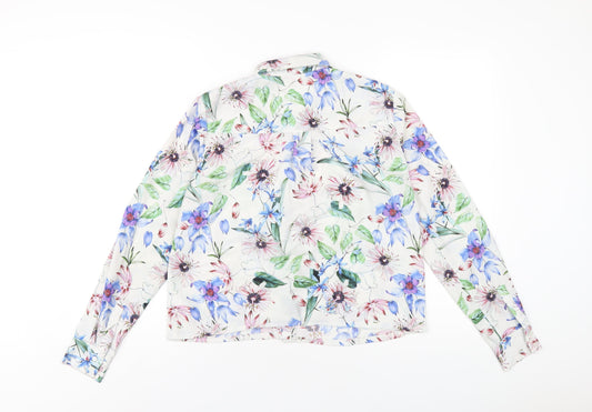 Womens UK Size 6 H&M Multicoloured Basic Button-Up