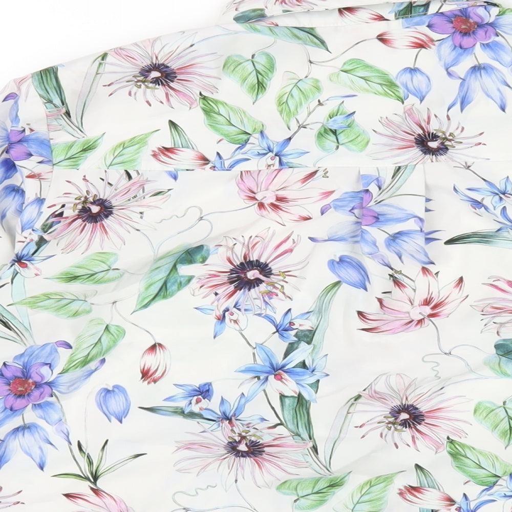 Womens UK Size 6 H&M Multicoloured Basic Button-Up