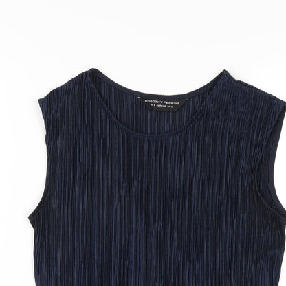 Womens UK Size 10 Dorothy Perkins Blue Basic Tank