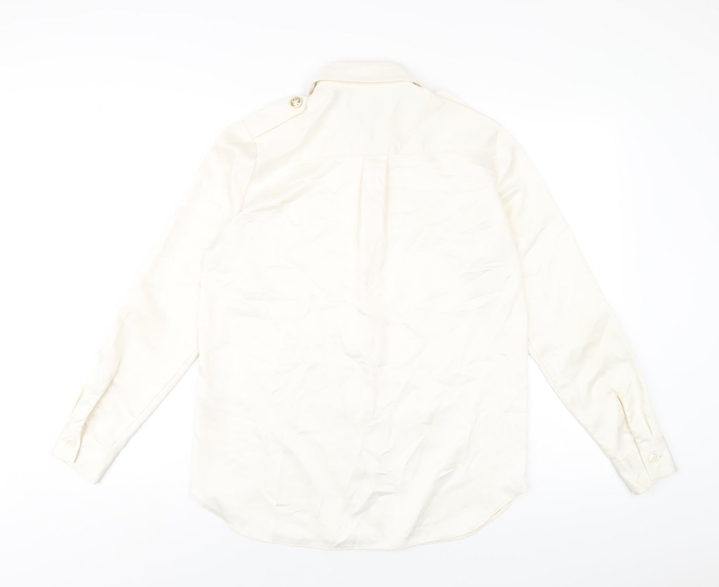 Womens UK Size 6 River Island Ivory Basic Button-Up