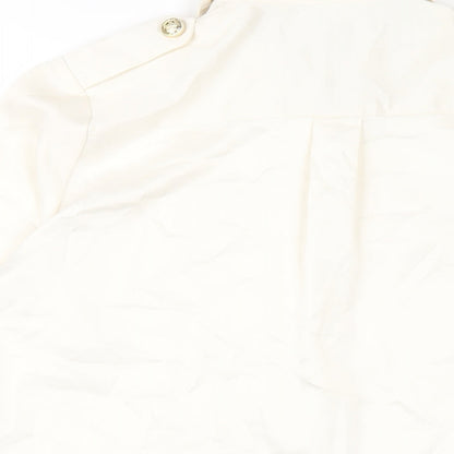 Womens UK Size 6 River Island Ivory Basic Button-Up