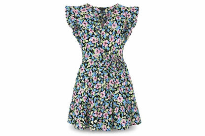 New Look Womens Multicoloured Floral Polyester A-Line Size 12 V-Neck Pullover