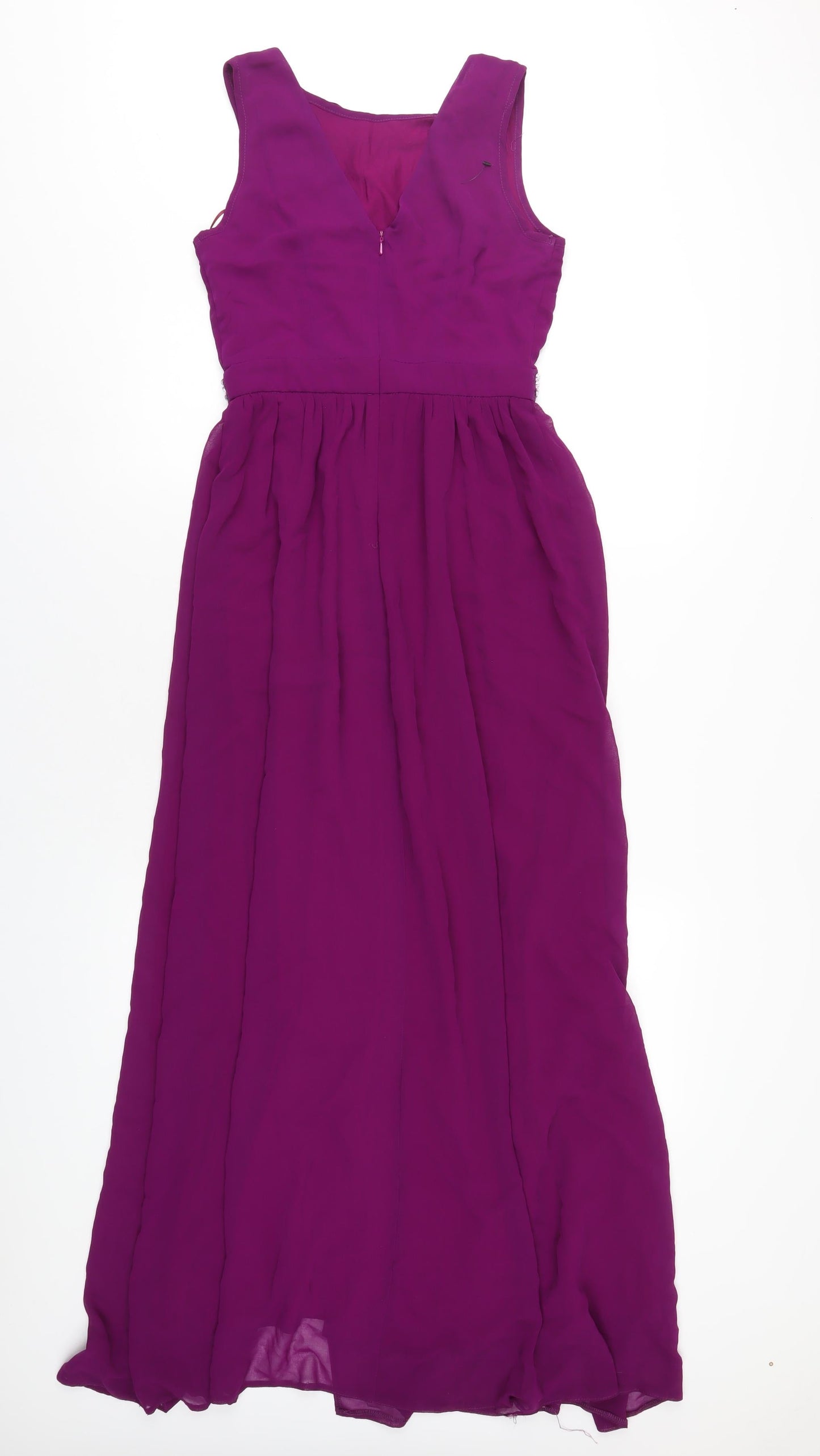 Julien Macdonald Womens Purple Polyester Mermaid Size 8 Round Neck Zip