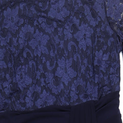 Together Womens Blue Polyester A-Line Size 18 Round Neck Pullover