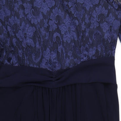 Together Womens Blue Polyester A-Line Size 18 Round Neck Pullover