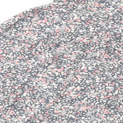 Damart Womens Multicoloured Geometric Polyester Basic Button-Up Size 22 Collared