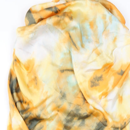 PRETTYLITTLETHING Womens Multicoloured Geometric Polyester A-Line Skirt Size 6 Zip