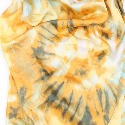 PRETTYLITTLETHING Womens Multicoloured Geometric Polyester A-Line Skirt Size 6 Zip