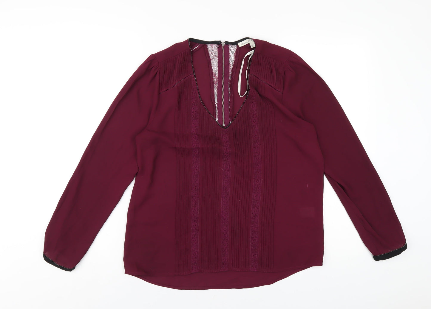Womens UK Size S Daniel Rainn Purple Basic Blouse