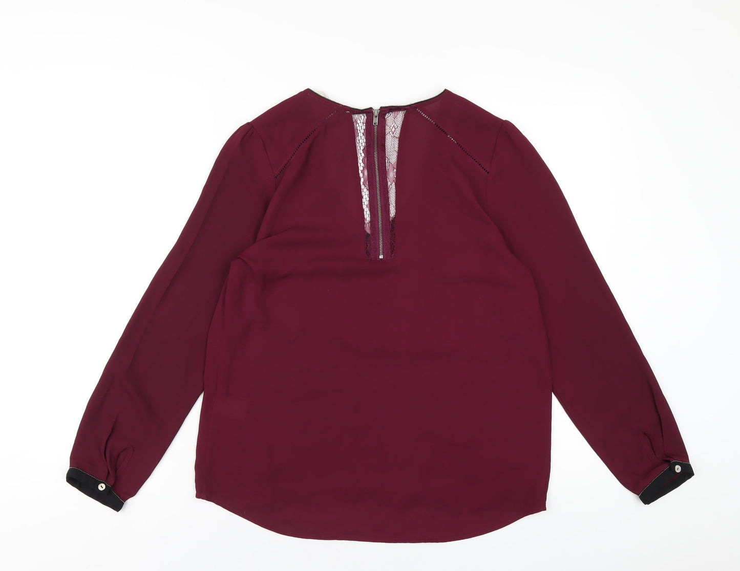 Womens UK Size S Daniel Rainn Purple Basic Blouse