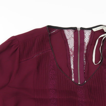 Womens UK Size S Daniel Rainn Purple Basic Blouse