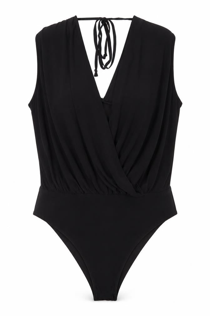 Womens UK Size 24 Boohoo One-Piece Black Bodysuit