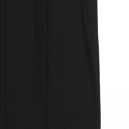 PRETTYLITTLETHING Womens Black Polyester Catsuit One-Piece Size 12 L32 in Pullover