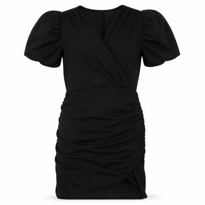 H&M Womens Black Polyester Bodycon Size M V-Neck Pullover